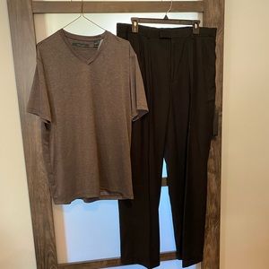 Perry Ellis large top & Haggar pants